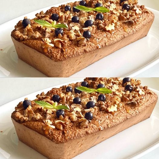 ciasto owsiane z jabłkami i orzechami