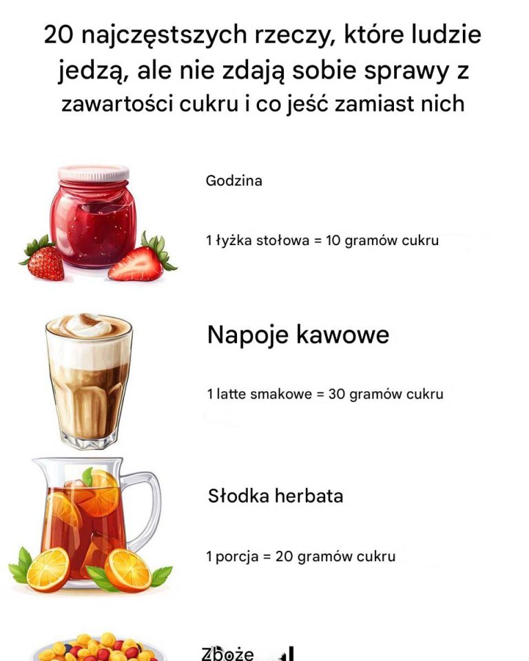 20 najpopularniejszych produktów, które ludzie jedzą, ale nie zdają sobie sprawy z zawartości cukru i co jeść zamiast nich
