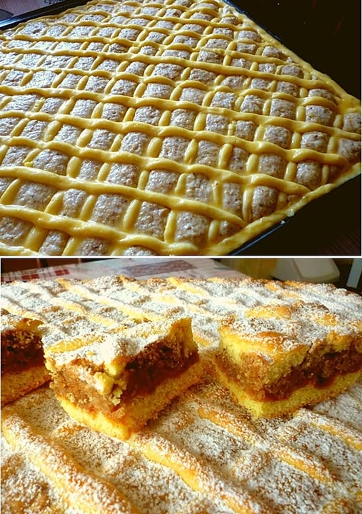 Dzisiaj po raz pierwszy spróbowałam tego ciasta z orzechami włoskimi i było całkiem dobre