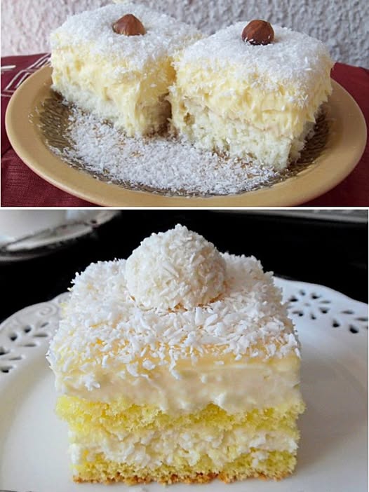 Wczoraj w naszym domu pieczenie ciasteczek zostało zastąpione tym luksusowym ciastem kokosowym, które rozpływa się na języku