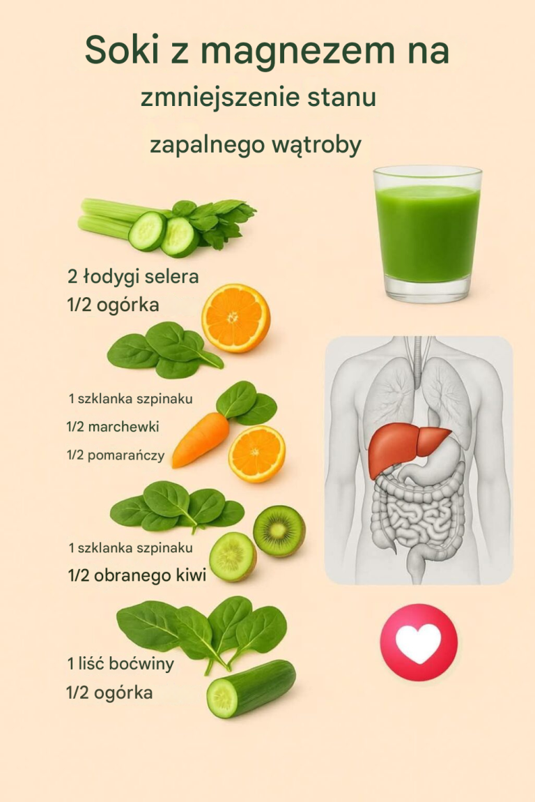 Soki z magnezem na zmniejszenie stanu zapalnego wątroby