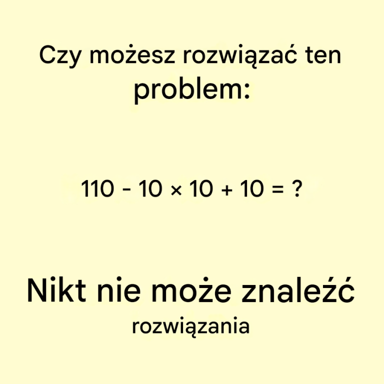 Czy potrafisz rozwiązać to zadanie matematyczne?