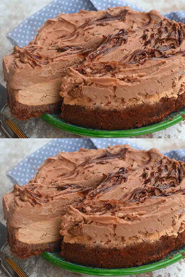 Wyśmienity sernik z Nutellą i czekoladą