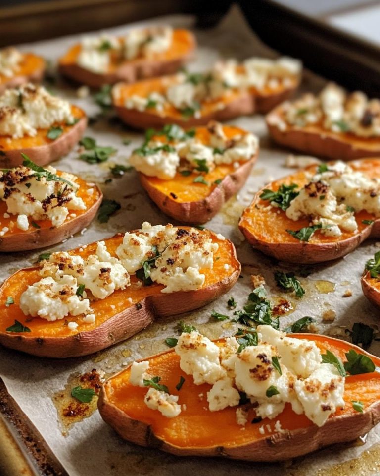 PIECZONY BATAT Z CZOSNKIEM I FETĄ