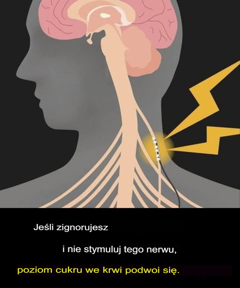Jeśli zignorujesz ten nerw i nie będziesz go stymulować, poziom cukru we krwi się podwoi.