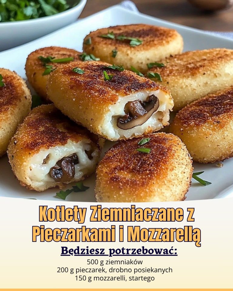 Kotlety Ziemniaczane z Pieczarkami i Mozzarellą