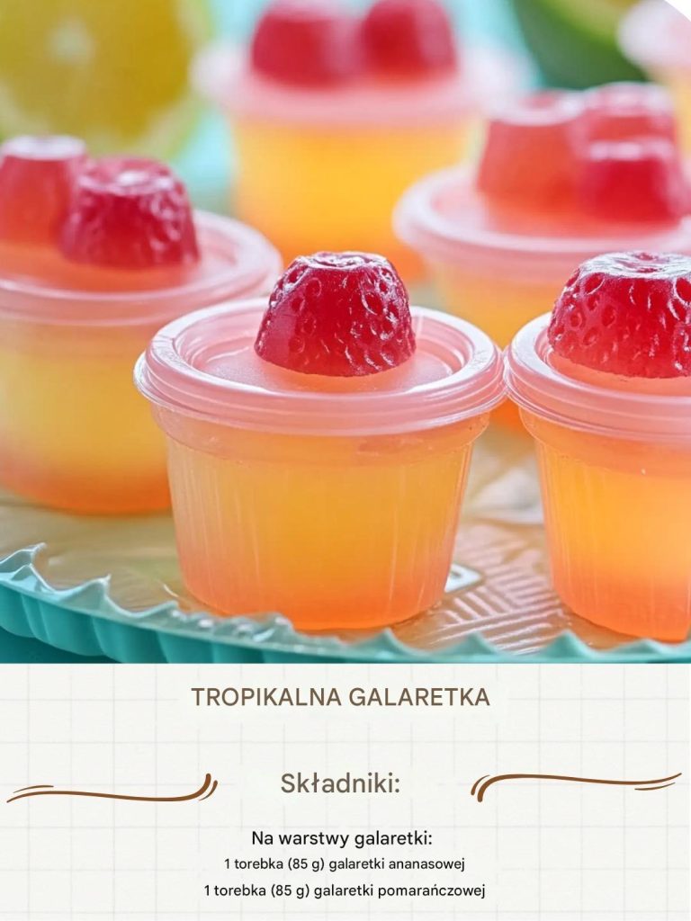 Hawajskie kubki z galaretką w kształcie młotka tropikalnego