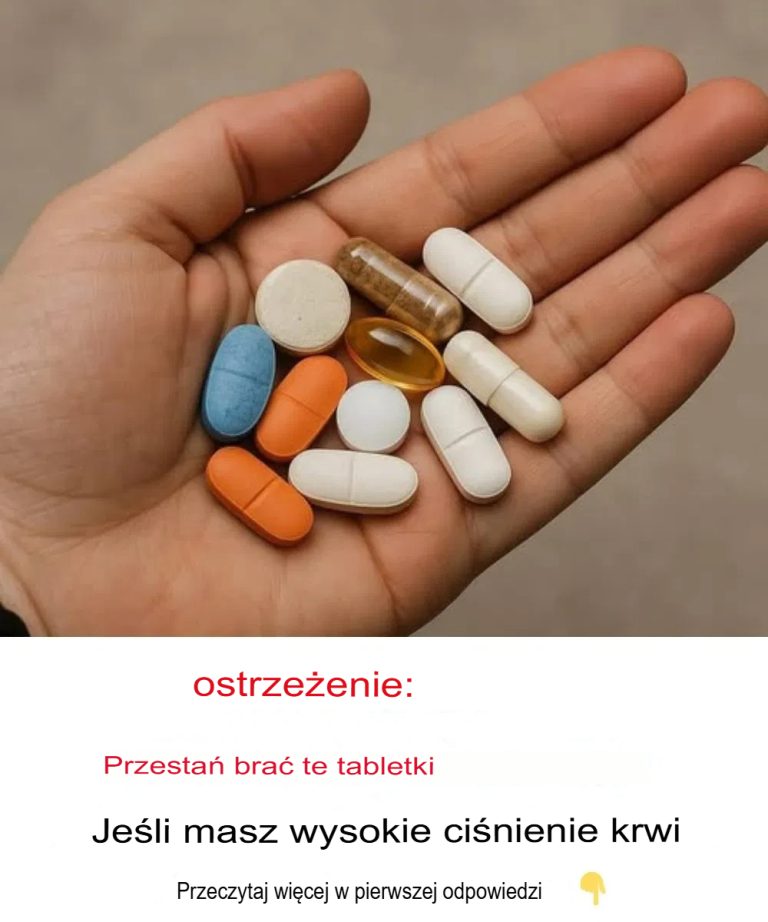 OSTRZEŻENIE: PRZERWIJ przyjmowanie tych tabletek, jeśli masz wysokie ciśnienie krwi