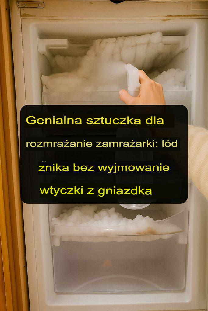 Trik na rozmrożenie zamrażarki: lód znika bez konieczności odłączania zamrażarki od prądu.