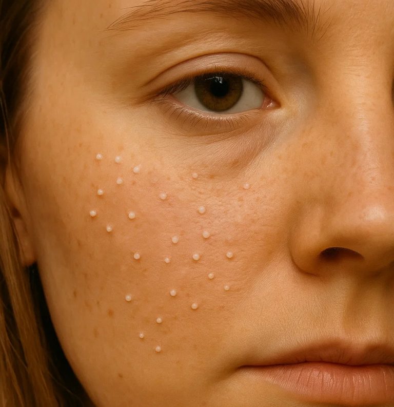 Sposoby na pozbycie się prosaków, czyli uciążliwych białych grudek na skórze.