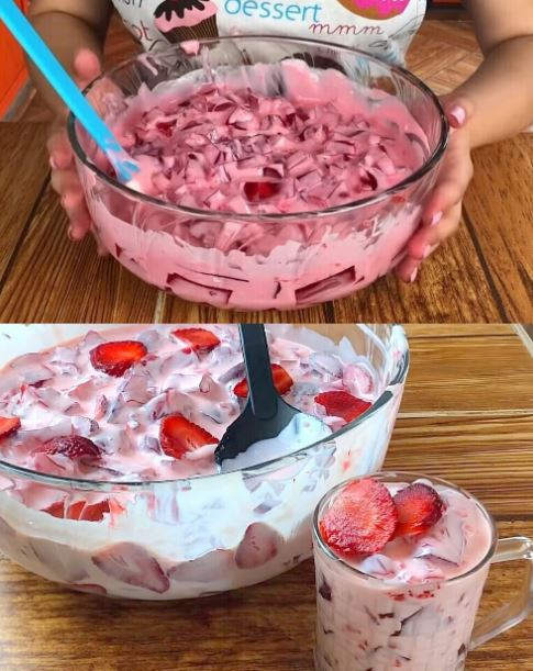 Deser jogurtowo-truskawkowy w 2 minuty, prawdziwe marzenie!