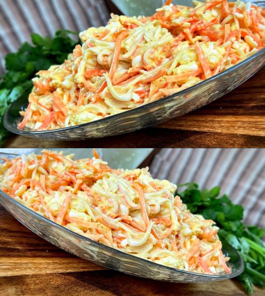 Moja sałatka „Running”, która pobiła wszelkie rekordy szybkości przygotowania. Zawiera tylko 4 składniki. Pyszna.