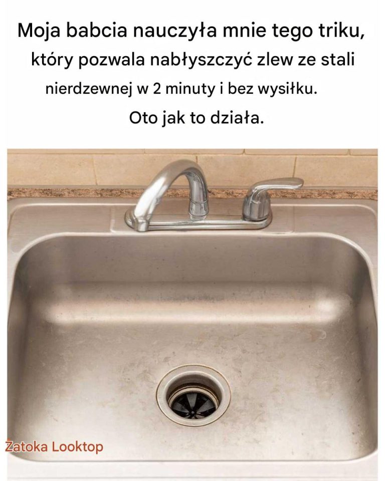 Moja babcia nauczyła mnie tego triku, który pozwala nabłyszczyć zlew ze stali nierdzewnej w 2 minuty i bez wysiłku. Oto jak to działa.